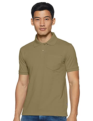 Image of Rupa Bumchums Men Super Combed Cotton Solid Half Sleeve Club Collar Polo Regular Fit T-Shirt with Chest Pocket