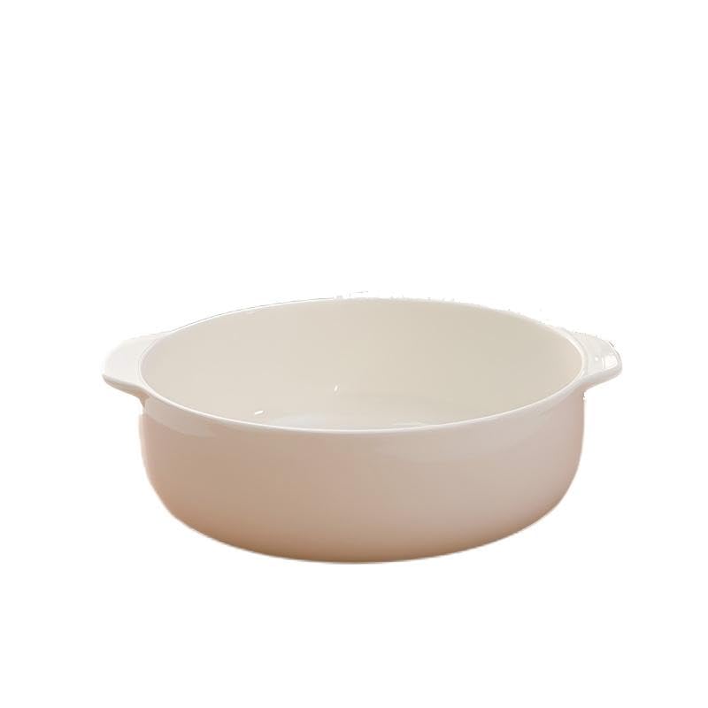 Kbotiques Bone China Casserole Dish in White for Hot Air Fryer | for Preparing Lasagna, Soup, Tiramisu and More Fryer Accessories (6.5 Inches / 900 ml)