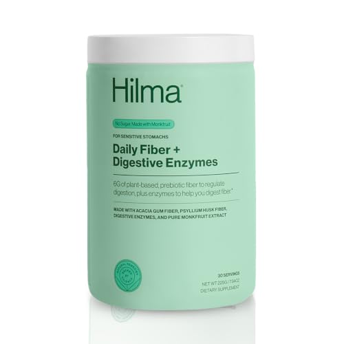 Hilma Daily Fiber and Digestive Enzymes Powder Vegan 30 Servings