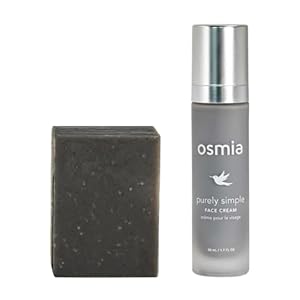 Osmia – Black Clay Facial Soap Bar + Purely Simple Face Cream BUNDLE | Clean Beauty For Healthy Skin