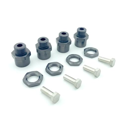 Adaptateur Hexagonal RC pour corriger le jeu des roues de voitures 1/8 1/10 alu gris