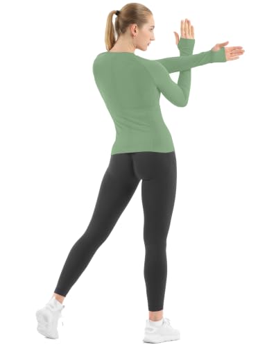 Image of MathCat Seamless Long Sleeve Workout Tops for Women