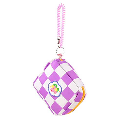 Frcolor おばさんのタオル収納袋 レディース財布 デイリーユース期間バッグ かわいいアクセサリー memory card 日常使い期間ポーチ コンパクトタンポンホルダー プ Violet