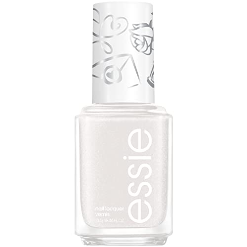 essie Vegan Nail Polish, Limited Edition Valentine's Day 2022 Collection, White, Quill You Be Mine, 0.46 Ounce