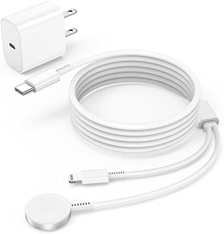 𝟐𝟎𝟐𝟑 𝐔𝐩𝐠𝐫𝐚𝐝𝐞𝐝 Apple Watch Charger,2-in-1 USB C Charger for iWatch & iPhone,6FT Fast Charging Cable with 20W Fast Wall Charger for Apple Watch Series 8/7/6/5/SE & iPhone14/13/12/AirPods