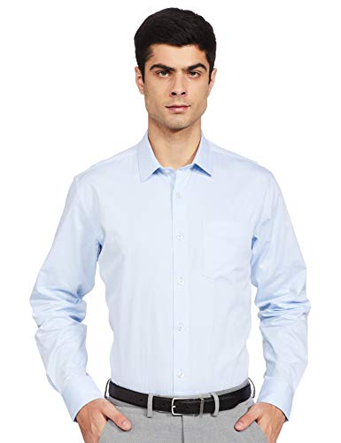 Image of Amazon Brand - Arthur Harvey Men's Regular Shirt (AH01-GTZ-DOB-C100 Angel Blue 42)