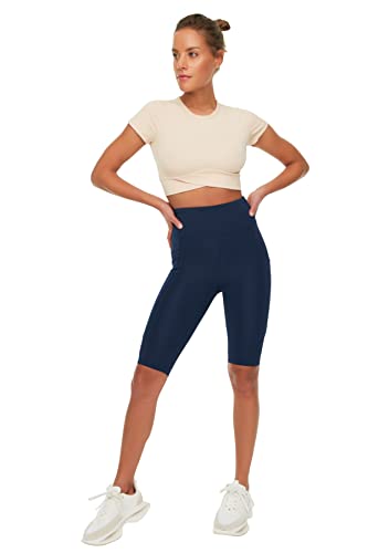 Pantalon de yoga femme et collants de sport pour motard taille haute Trendyol