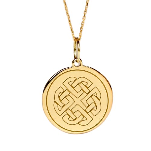 Collar Dara en plata 925 y oro con elegante dije de nudo celta