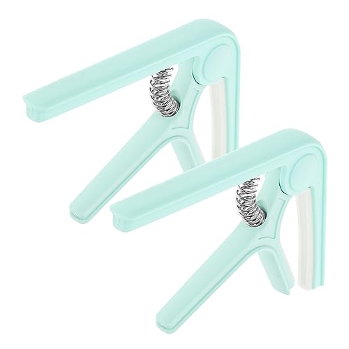 GOOHOCHY Guitar Accessory Set 2pcs Acoustic Guitar Capos Tuning Clips for Ukulele Durable Plastic Easy to Use