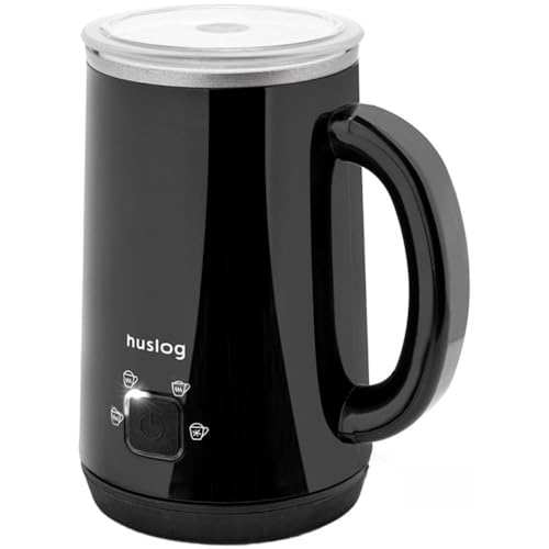 Huslog Espumador de Leche Eléctrico 500W, 240 ml, 4 Modos para Espuma Caliente/Fría, Apagado...