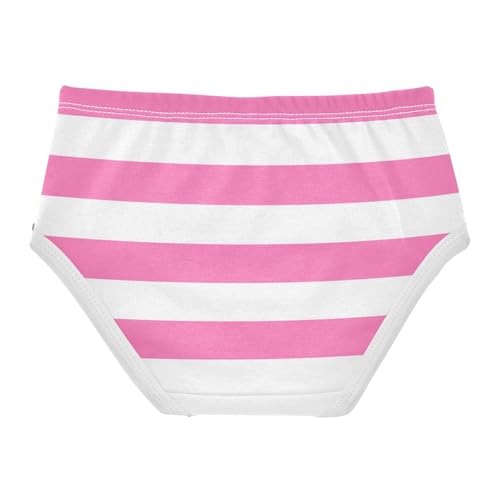 White Pink Stripe Toddler Girls's Underwear 2T2