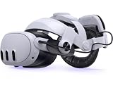 Cinghia per la testa con cavi magnetici per batteria da 10000 mAh per Meta Quest 3S/3/2, cinghia regolabile per la testa per cinghia Elite, cinghia leggera per cuffie VR con supporto migliorato