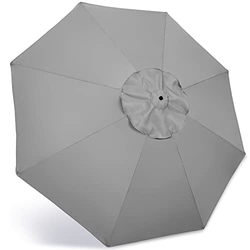 Image of ABCCANOPY 9ft Outdoor Umbrella top for Patio Market Umbrella Replacement for Canopy with 8 Ribs(Light Gray)