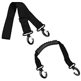 TOYANDONA 2 Correas Ajustables para Botas de Esquí y Snowboard, Portabotas de Nylon Resistente, Correa de Mano y Hombro Negra, Accesorio Práctico para Transporte en Deportes de Invierno