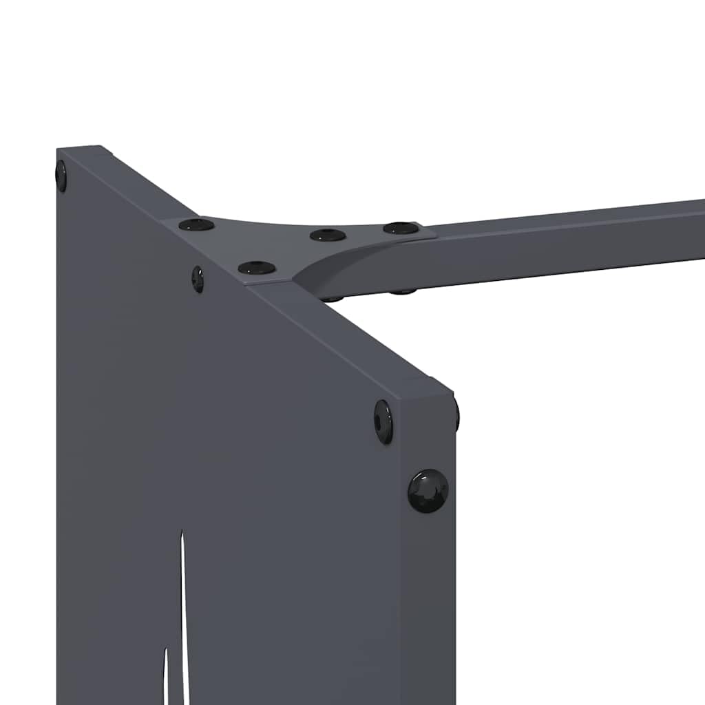 Regał na drewno kominkowe, antracyt, 40 x 30 x 80 cm, ze stali walcowanej na zimno – stabilny stojak na drewno opałowe o dużej pojemności na suche drewno opałowe, idealny jako regał na drewno