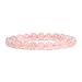 Natural Rose Quartz Gemstone 8mm Round Beads beaded Stretch Bracelet 7"