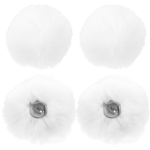 Pompones de piel sintética densa con pines desmontables para manualidades y moda