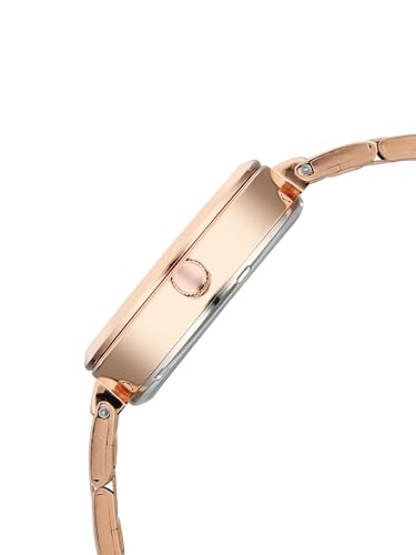 Image of Fastrack Vyb Starlet with Quartz Analog Rose Mother of Pearl Dial Rose Gold Stainless Steel Strap Watch for Girls - FV60116WM01W