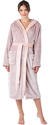 Bellivalini Peignoir de Bain à Capuche Femme BLV50-168 (Rose Poudré/Rose, L) Cover