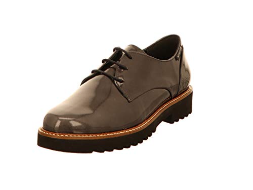 Zapatos Sabatina Grey Vernicalf: elegancia en charol gris para cualquier ocasión