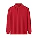 Kids Teens T-Shirts Boy's Tops Polo Long Sleeve Solid Color Comfortable Loose Casual Fashion Cute Toddler Shorts Red