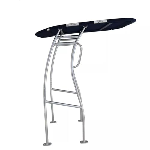 Dolphin Pro+ Boat T-Top for Center Console Fishing Boats - Universal Fit, Heavy Duty Foldable Tower, Bimini Canopy 75