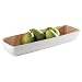 Produktbild APS Frida, nahezu unzerbrechliche Melamin Schale, stabile Kunststoff Schüssel, 53 x 16,2 x 7,5 cm, Obstschale, Brotkorb, stapelbar, innen Holzoptik, außen weiß, spülmaschinengeeignet
