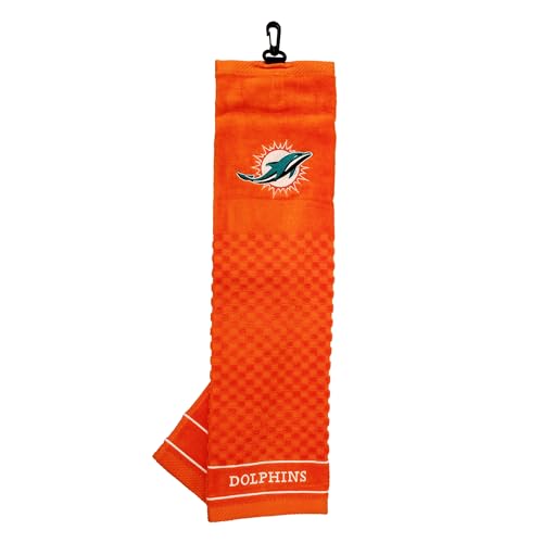 Serviette de golf brodée Team Golf NFL cadeau idéal motif brosse à carreaux
