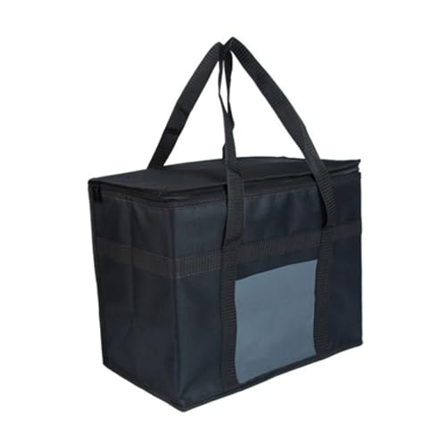 Bolsa aislada de entrega de alimentos, bolsa aislada para acampar | Bolsa de aislamiento plegable impermeable 42L, Oxford de mano contenedor de bebidas alimenticias, estuche de comestibles