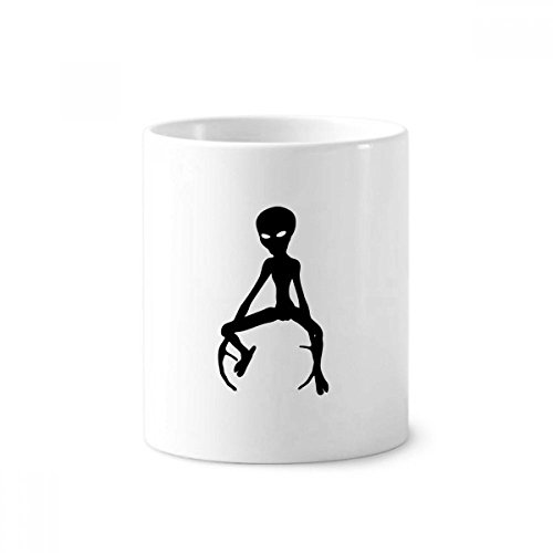 Porte brosse à dents alien céramique blanche anti-renversement pour lavabo propre