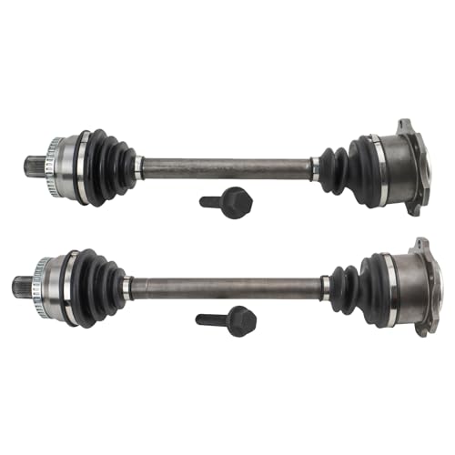 Image of TRQ Front Driver & Passenger Side CV Axle Assembly Set for 96-01 Audi A4 Quattro 99-05 VW Passat 4 Motion