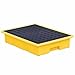 Oil Tank Spill Tray with Drain and Forklift Pockets, Nestable Detachable Grating Containment Tray, Spill Containment Tray for Warehouse Industrial Park(50x36x10cm)