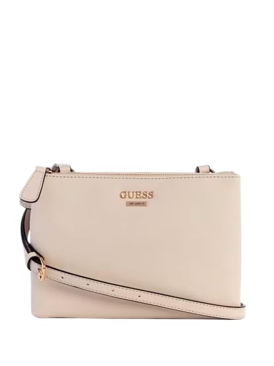 GUESS Factory Women's Akir Triple Compartment Crossbody White