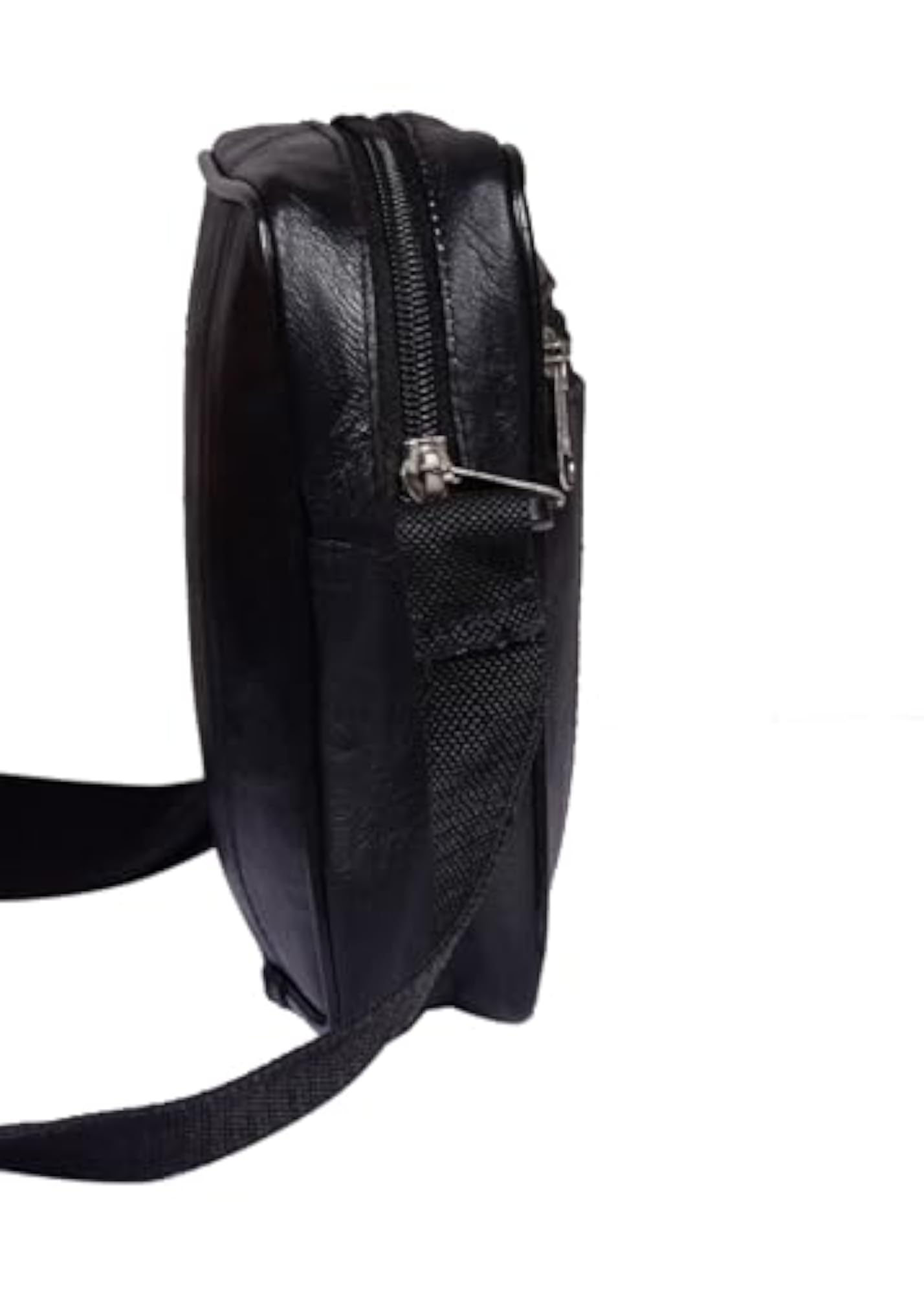Genuine Leather Multi-Pocket Messenger Sling Bag for Men