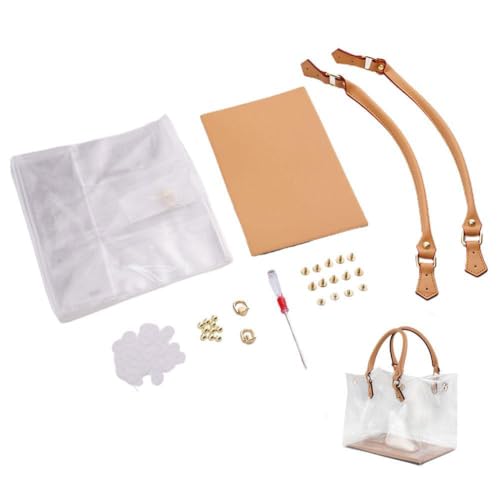 DAMLUX Kit de fabricación de bolsas de PVC transparente, crea bolsas de regalo hechas a mano, juego de herramientas de accesorios de manualidades, kit de bricolaje de bolso transparente, kit de
