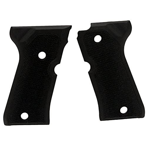 Hogue Beretta 92 Compact Grips Checkered G-10 Solid Black