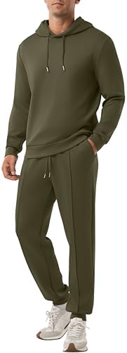 PrinStory Men's Tracksuit 2 Piece Drawstring Hoodie Sweatsuits Jogging Suits Casual Outfits for Men