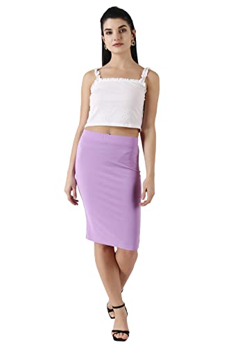 Image of POPWINGS Casual Solid Pencil Skirt for Women || Semi-Formal Office Wear Knee-Length Skirt for Women || Stylish Mini Skirt for Women || Summer Pencil Skirt for Women