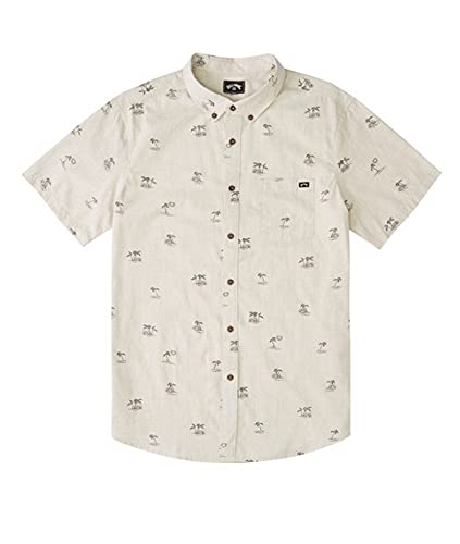 Billabong Men's Classic Sundays Woven Short Sleeve Shirt, Chino Palms, Small #TOP4