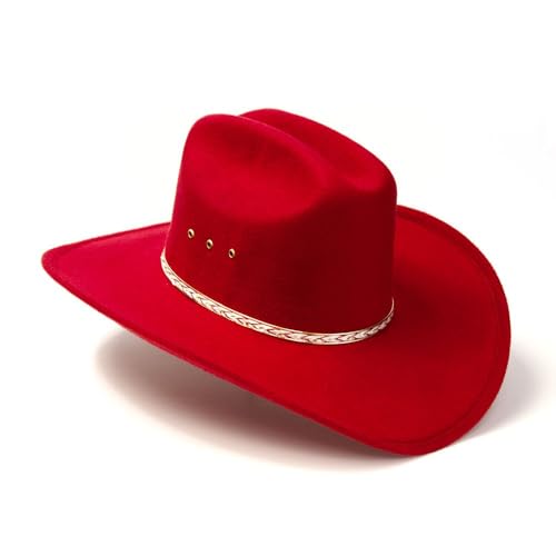 Western Child Red Faux Felt Cowgirl Hat2