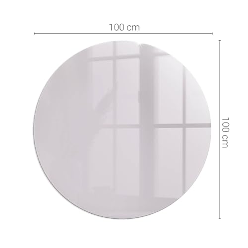 Verre trempé de cheminée rond haut de gamme violet clair élégant - 5