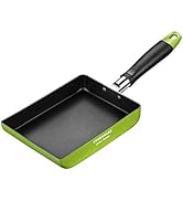 ＣＯＯＫＳＭＡＲＫ 卵焼き フライパン 13×18cm IH対応オール熱源対応 玉子焼き器 お弁当用 エッグパン フッ素加工 グリーン