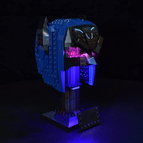 Cxcdxd Kit d'éclairage LED de Modification de Bricolage de Bloc de Construction pour la Version Classique de la série télévisée Lego76238 du Casque de Batman - Rose Cover