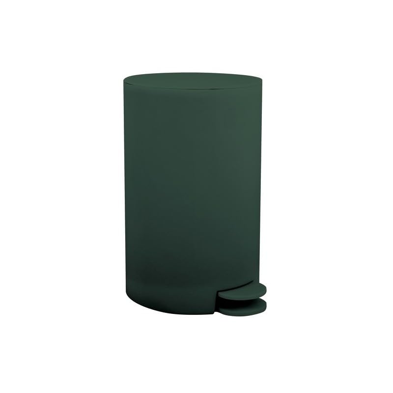 MSV Osaki Cosmetic Bin Pedal Bin 3 Litres with Removable Inner Bucket Dark Green - Image 3