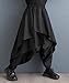 ellazhu Women's Drop Crotch Harem Skirt Pants Baggy Elastic Waist Irregular Trousers GZ29 L Black