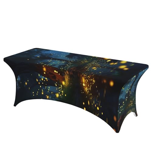 Nappe de table rectangulaire imperméable et résistante en tissu stretch élasthanne - 2