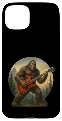 Bigfoot Mecedora en Forest Sasquatch Guitarrista Carcasa para iPhone 15 Plus