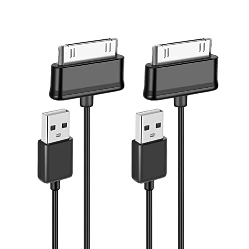 6.6FT 2 Pack 30-Pin Charging Sync Data Charger Cable Cord for Samsung Galaxy tab 2 10.1 8.9 7.7 7.0 Plus Note-Tab 10.1, GT-P5113 GT-P3113 GT-N8013 GT-P7510 SGH-I497 Tablet Charging Power Supply Cord