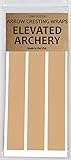 Elevated Archery Small Diameter Arrow Cresting Wraps for Carbon Shafts - Pack of 12 (Buckskin, 4