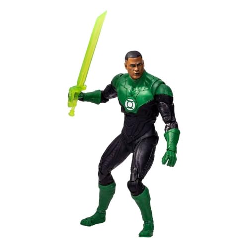Image of McFarlane Toys DC Multiverse Green Lantern John Stewart Endless Winter 7 inch Action Figure with Build-A Frost King Piece and Accessories